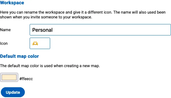 Screenshot of the basic settings