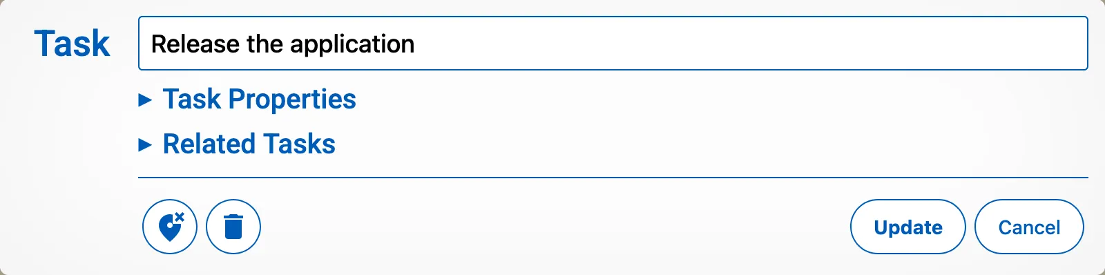 Edit task dialog
