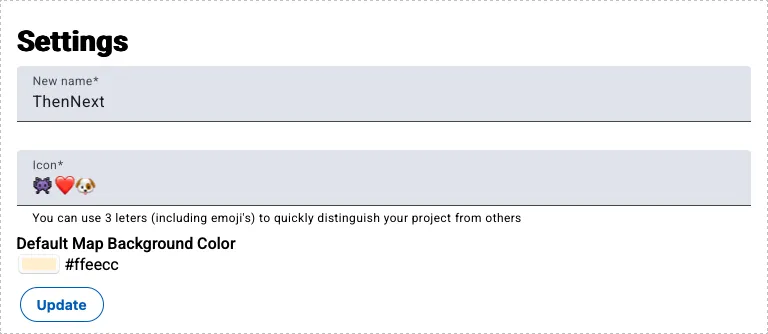 Workspace settings basic options